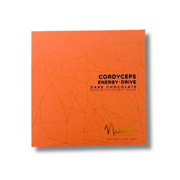 Cordyceps Mushroom Dark Chocolate Bar | Nibble Chocolate