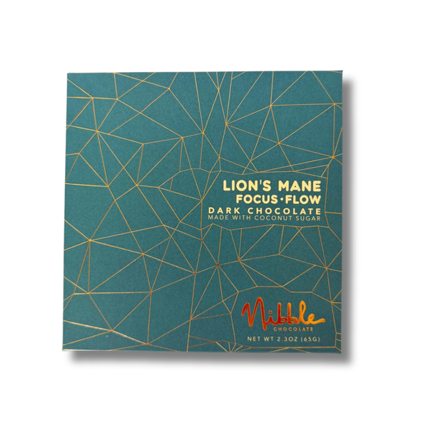 Lion’s Mane Mushroom Dark Chocolate Bar | Nibble Chocolate