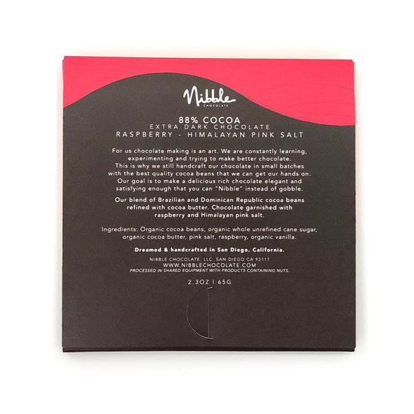 88% Cocoa Raspberry | Extra Dark Chocolate  | Organic